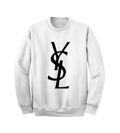 ysl white fleece|farfetch YSL sweatshirts.